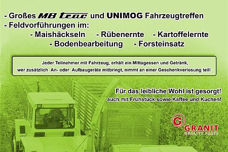 MB Trac und Unimog Treffen und Feldtage in 48531 Nordhorn 03&04-09-2022 Deutschland