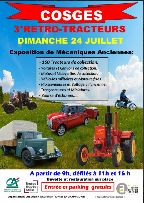 Cosges 3e Retro-Tracteurs Dimanche 24 Juillet 