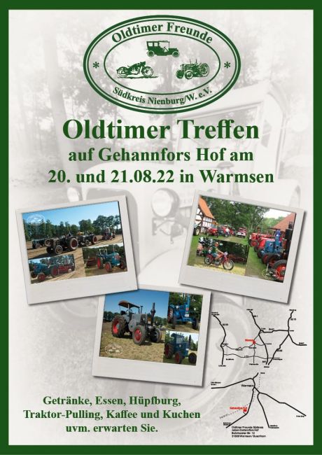 Oldtimer Treffen auf Gehannfors Hof am 20 und 21-08-2022 Deutschland 