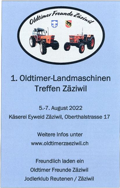 Oldtimer Landmaschinen Treffen Zäziwil Swiss